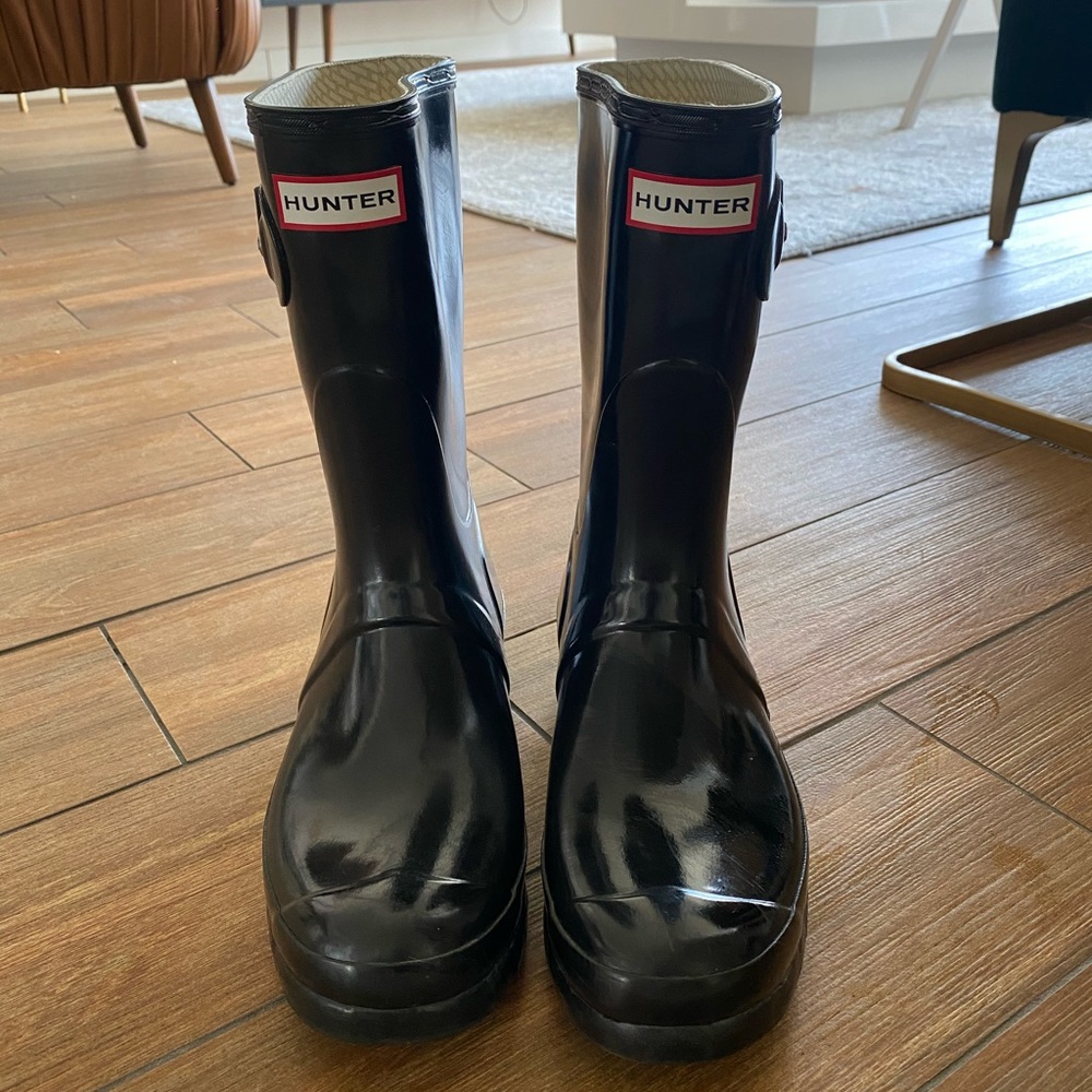 Hunter short navy boot